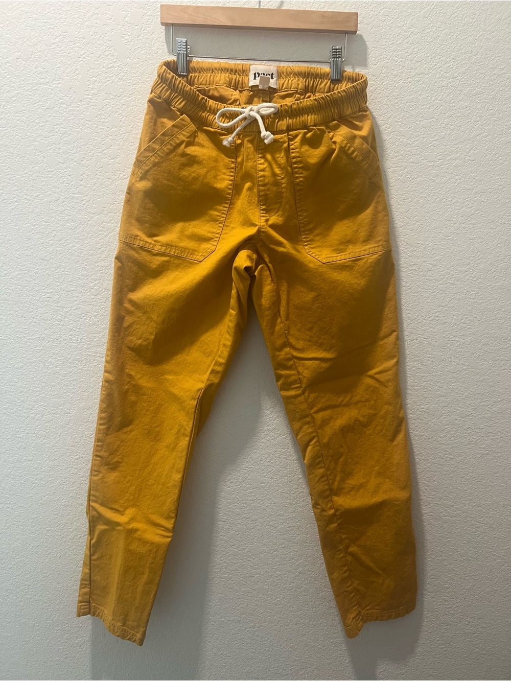 Pact Organic Cotton Mustard Utility Jogger Pants Women’s Size M Sustainable